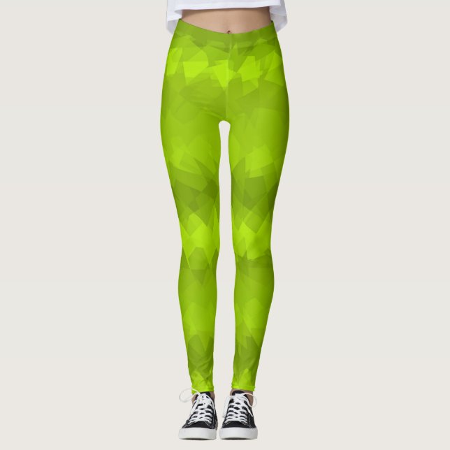 Leggings Patrón geométrico moderno lima (Anverso)