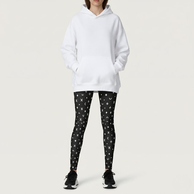 Leggings Patrón geométrico negro (Subido por el creador)