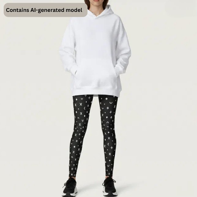 Leggings Patrón geométrico negro (Subido por el creador)