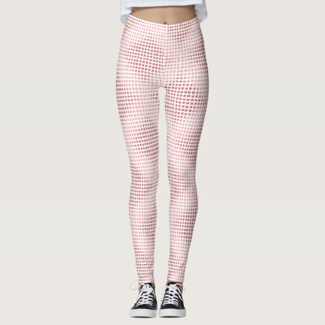 Leggings Patrón geométrico romántico polvoriento rosa (Anverso)