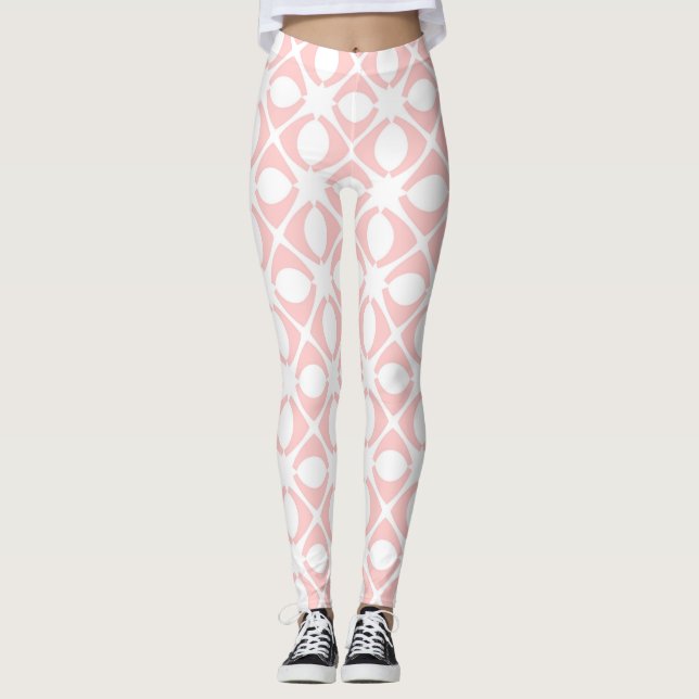 Leggings Patrón geométrico rosa (Anverso)