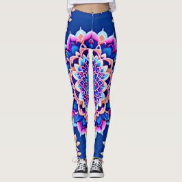 Leggings Patrón geométrico rosado de Mandala Violet