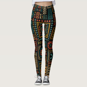 Leggings Patrón geométrico tribal moderno