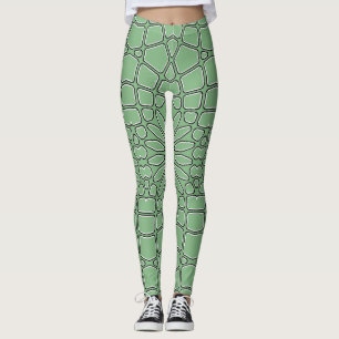 Leggings Patrón geométrico verde "Ratti_Creative_Arts"