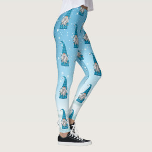 Leggings Patrón Gnome azul