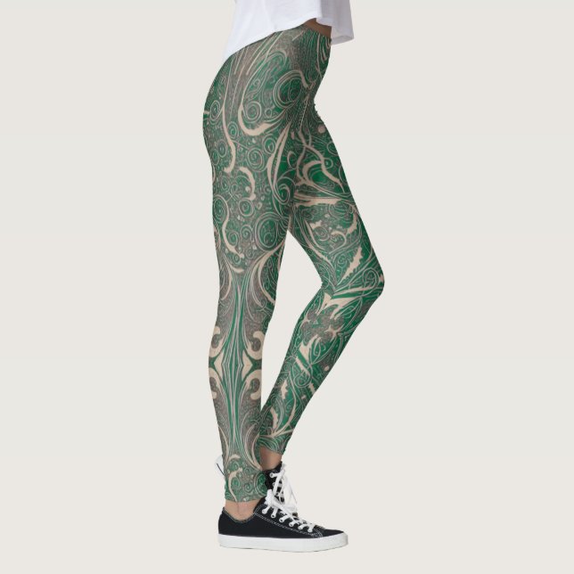 Leggings Patrón gótico Leyendas verdes (Derecha)