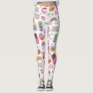 Leggings Patrón gracioso unicornio mágico arco iris