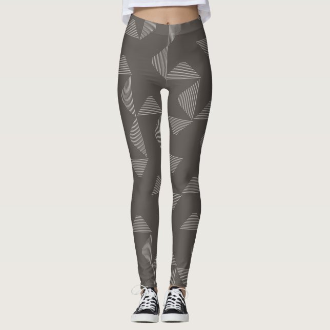 Leggings Patrón gráfico geométrico simple, moderno y de mod (Anverso)