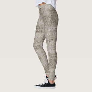 Leggings Patrón grande de jeroglíficos egipcios