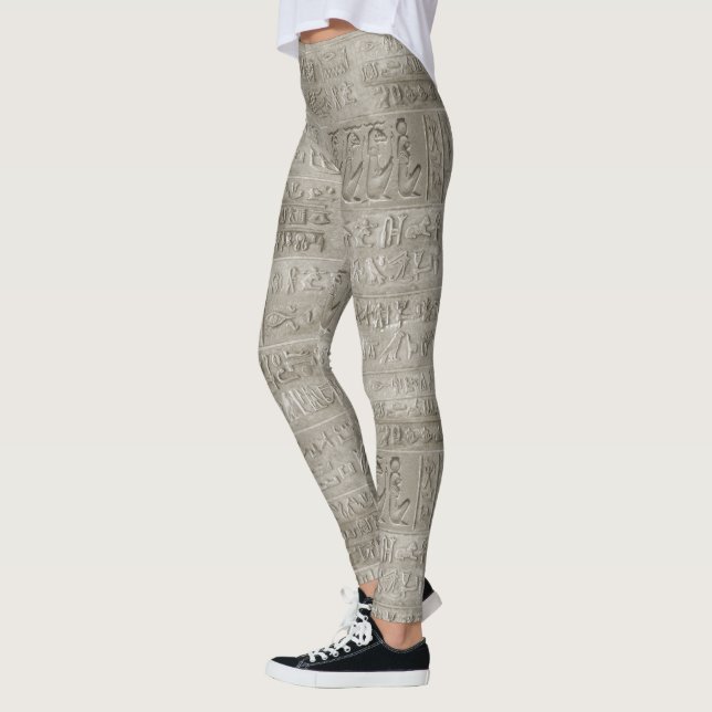Leggings Patrón grande de jeroglíficos egipcios (Izquierda)