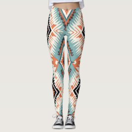 Leggings Patrón grande tribal azteca occidental