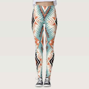 Leggings Patrón grande tribal azteca occidental
