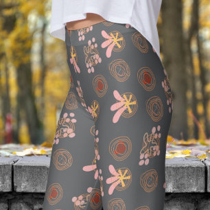 Leggings Patrón gris de moda