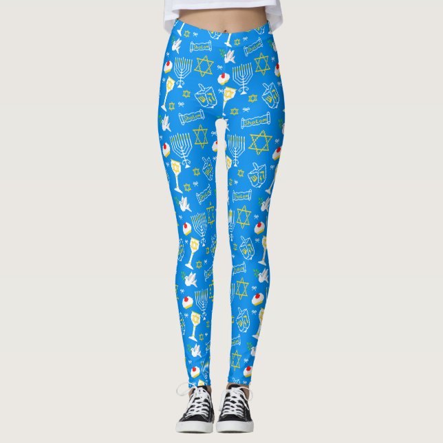 Leggings Patrón Hanukkah (Anverso)