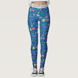 Leggings Patrón Hanukkah personalizado