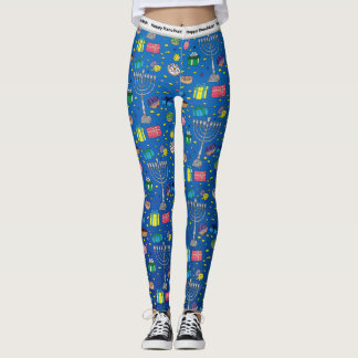 Leggings Patrón Hanukkah personalizado