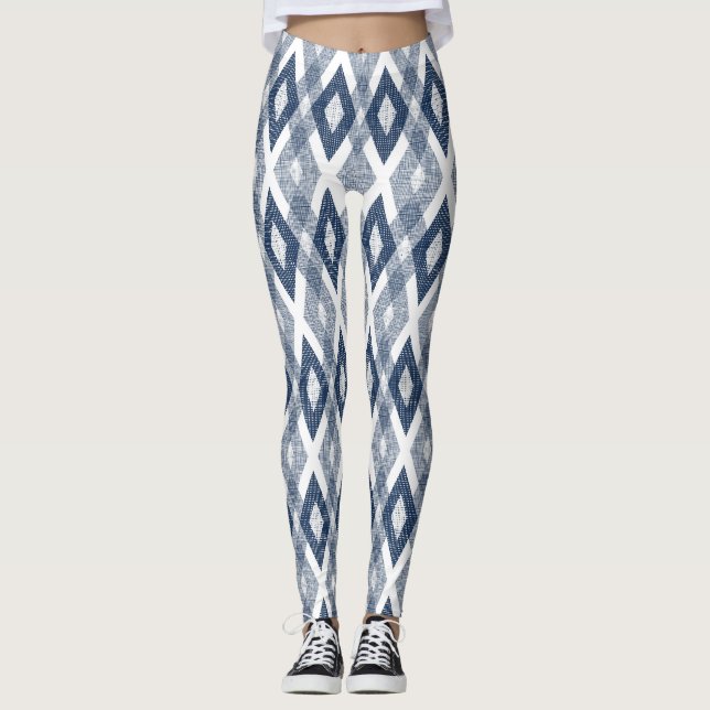 Leggings Patrón Harlequin azul y negro de la marina (Anverso)