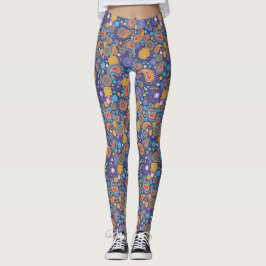 Leggings Patrón Hippie Paisley de los años 70 retro