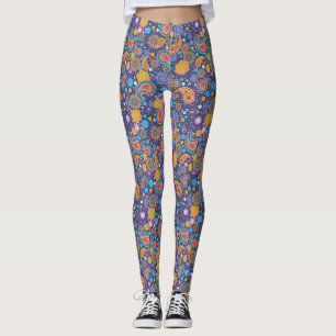 Leggings Patrón Hippie Paisley de los años 70 retro