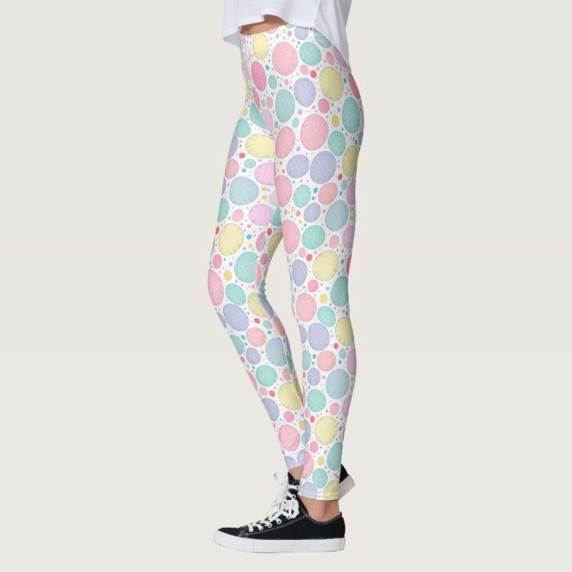 Leggings Patrón Imperfecto de Puntos de Pastel (Izquierda)