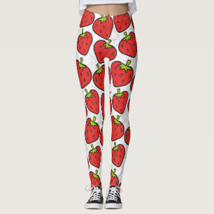 Leggings Patrón ininterrumpido de frutas Patrón de superf
