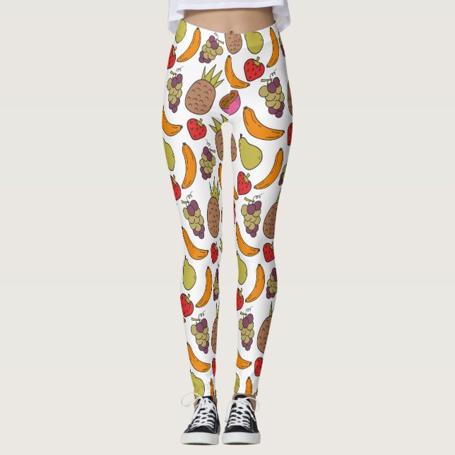 Leggings Patrón ininterrumpido de frutas | Patrón de superf (Anverso)