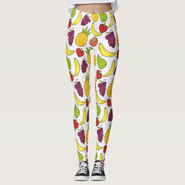 Leggings Patrón ininterrumpido de frutas | Patrón de superf (Anverso)
