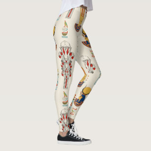 Leggings Patrón ininterrumpido del antiguo Egipto decorativ