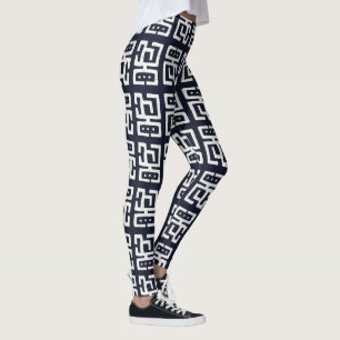 Leggings Patrón inspirado en la impresión de barro  Blanco/