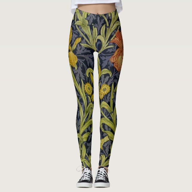 Leggings Patrón Iris (de William Morris) (Anverso)