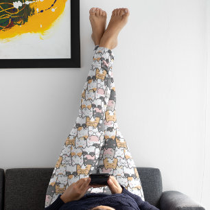 Leggings Patrón Kawaii de gatos sin mar