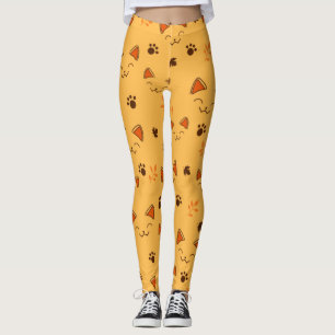 Leggings Patrón Kitty Feliz Pequeño Vampiro
