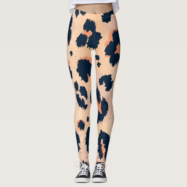 Leggings Patrón Leopard: Funny Seamless Design (Anverso)