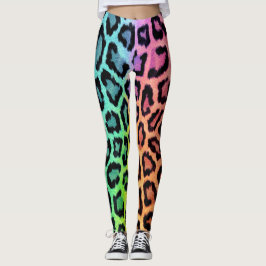 Leggings Patrón Leopardo colorido de moda