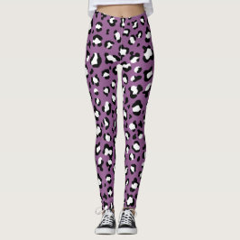 Leggings Patrón leopardo, puntos leopardo, leopardo púrpura