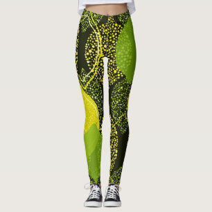 Leggings Patrón limón y lima sin fisuras.