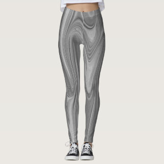Leggings patrón líquido blanco y negro