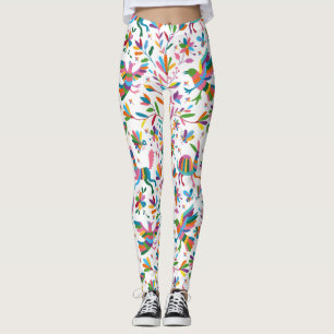 Leggings Patrón luminoso estilo otomano mexicano