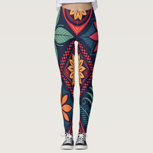Leggings Patrón mágico de las flores