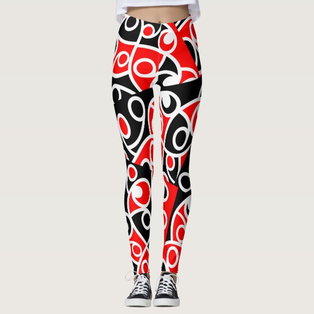 Leggings Patrón Maori Kowhaiwhai (Anverso)