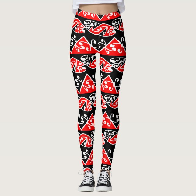 Leggings Patrón Maori Kowhaiwhai (Anverso)