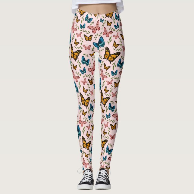 Leggings Patrón mariposa giratoria (Anverso)