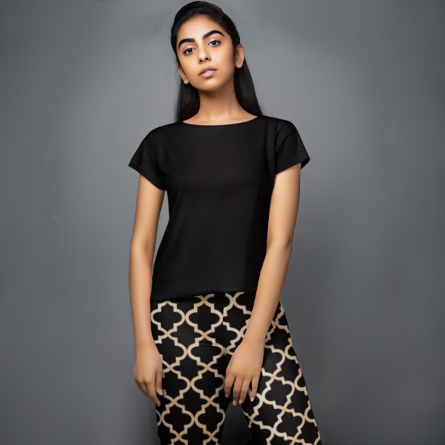 Leggings Patrón marroquí negro y dorado (Subido por el creador)
