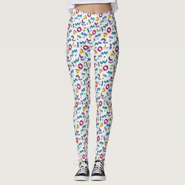 Leggings Patrón Memphis Multicolor 80 (Anverso)