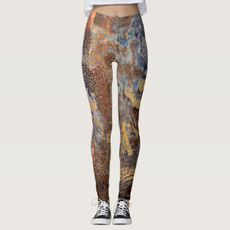 Leggings Patrón Metalizado de abstracto con manchas gráfica