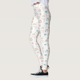 Leggings Patrón meteorológico corto