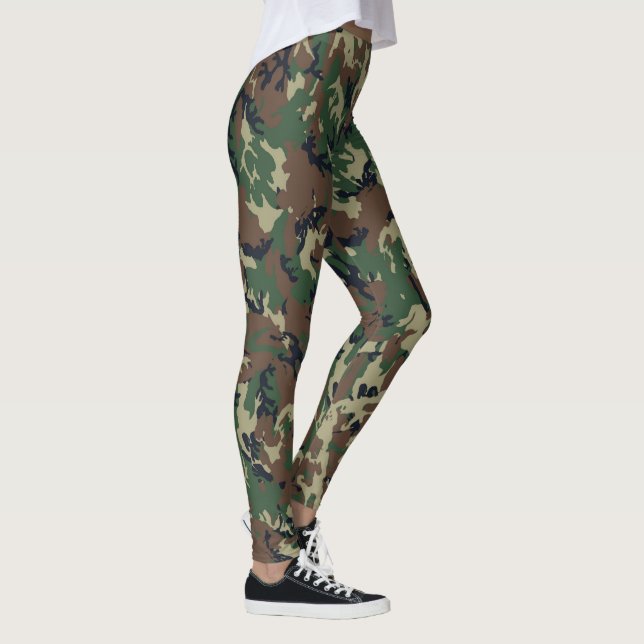 Leggings Patrón militar de Camuflaje de Woodland (Derecha)