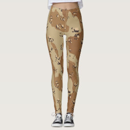 Leggings Patrón militar de camuflaje del desierto