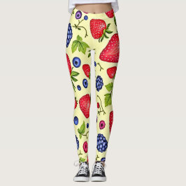 Leggings Patrón mixto sin foco de Berry