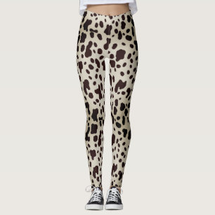 Leggings Patrón moderno de impresión de animales de vaca de